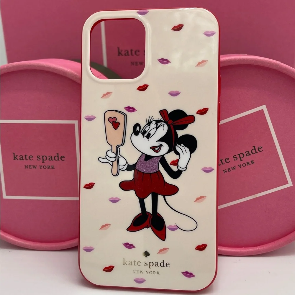 Kate Spade Minnie Mouse iPhone 12/12 Pro Case - Cream and Red